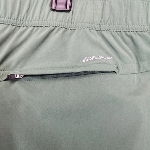 Eddie Bauer Traveler Ankle Pants Women's XL Green Lightweight Stretch UPF 50+ - Picture 5 of 10